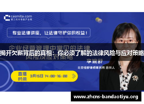 揭开欠薪背后的真相:你必须了解的法律风险与应对策略 揭开欠薪背后的真相:你必须了解的法律风险与应对策略