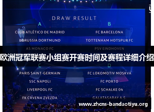 欧洲冠军联赛小组赛开赛时间及赛程详细介绍 欧洲冠军联赛小组赛开赛时间及赛程详细介绍